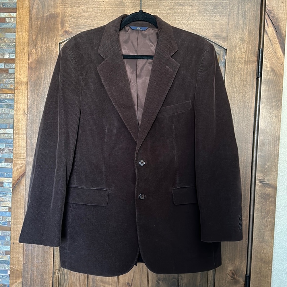 Brooks Brothers 346 Brown Corduroy Blazer Sport Coat Mens 42R Classic